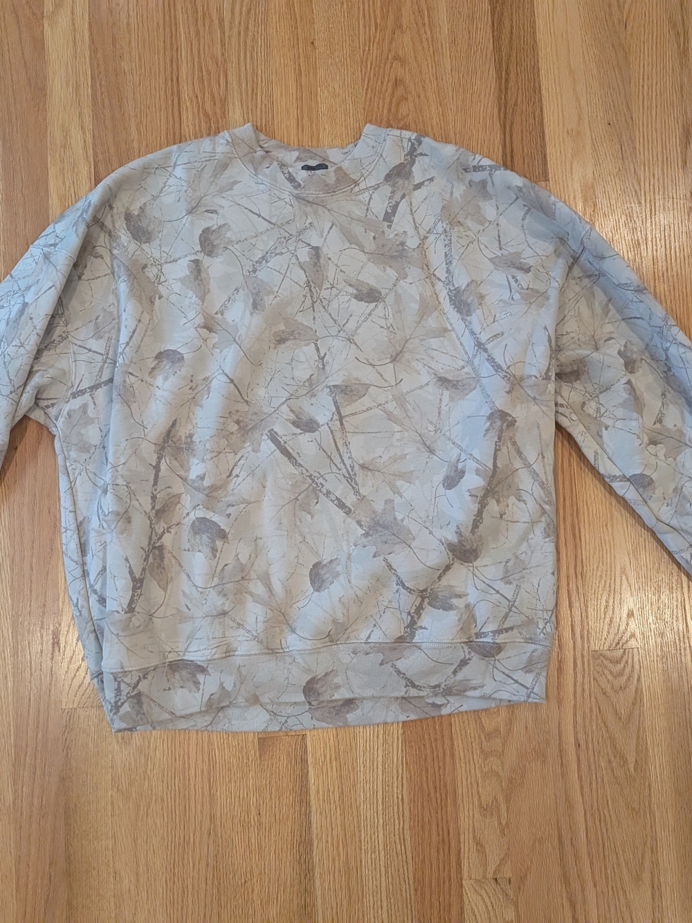 Abercrombie & Fitch Size L Men's Light Gray and Taupe Crewneck Sweatshirt